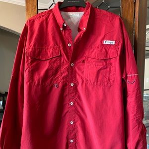 Mens columbia PFG button down-long sleeved